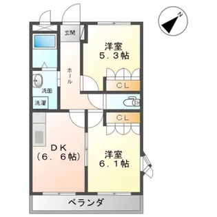 コーポ・ロコモーションL【2階】の間取り