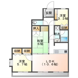 トーカンマンション浜田町【9階】の間取り