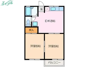 クリーンハイツ A棟【2階】の間取り