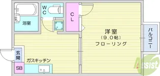 プレジオ泉崎A棟【1階】の間取り