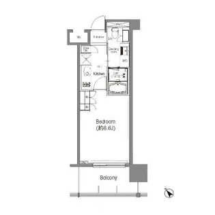 BPRレジデンス三田伊皿子坂【8階】の間取り