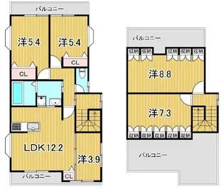 リオグランデ綾瀬【3階】の間取り