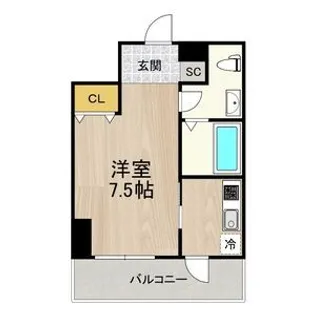 フロンティアタワー名駅南(旧CITY SPIRE 名駅南)【6階】の間取り