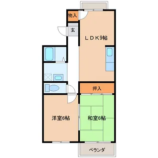 プリンスハイツE【3階】の間取り