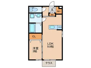 セジュール パルフェII【1階】の間取り