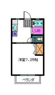 パナハイツ中田B【1階】の間取り