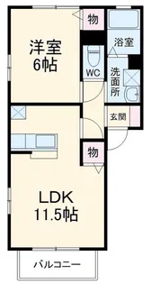 ルミエールA【2階】の間取り