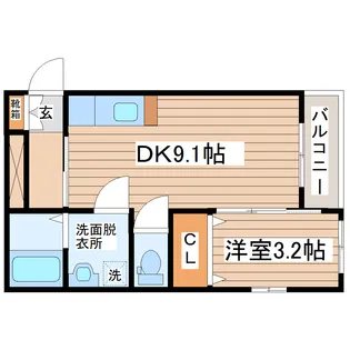 パルファン【1階】の間取り