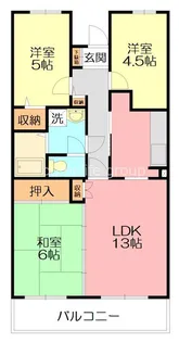 ノースバレー【4階】の間取り