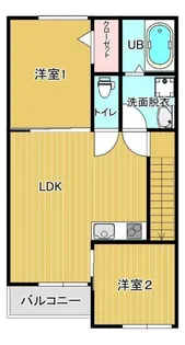 2LDKの間取り画像