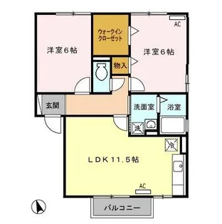 サンパティック B【2階】の間取り