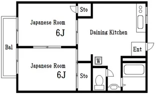 サンハイツ春江町【2階】の間取り