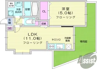八乙女中央壱番館【4階】の間取り