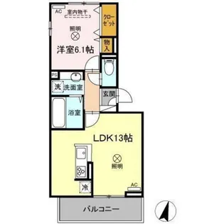 カーサ オリーバ【3階】の間取り