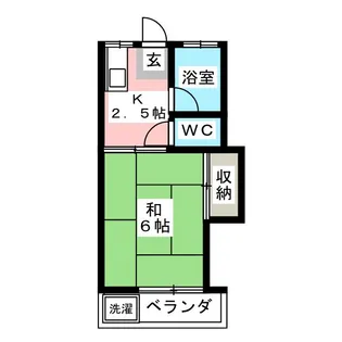 1Kの間取り画像