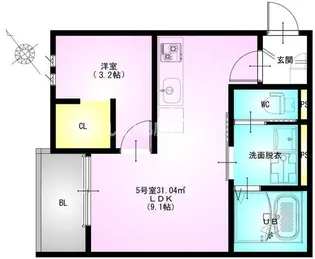 埼玉県狭山市入間川2【アパート】の間取り