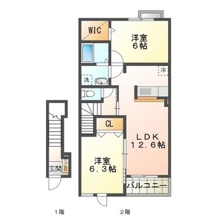 第二東雲A【2階】の間取り