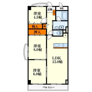 大阪府大阪市東淀川区井高野4【マンション】の間取り