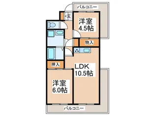 ペルテいぶき野【3階】の間取り