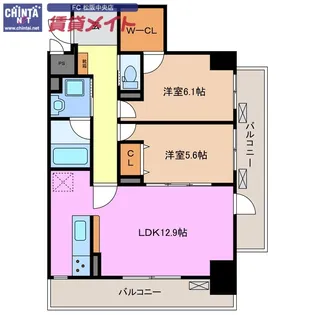 ラフィーネ【5階】の間取り