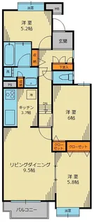 コスモ山手【2階】の間取り