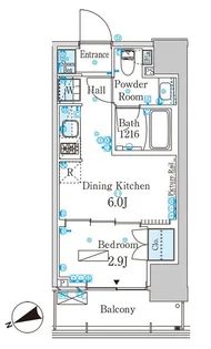 パークアクシス芝浦キャナル【4階】の間取り