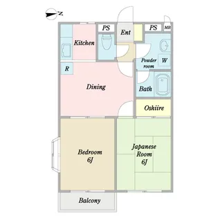 2DKの間取り画像