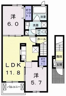 メゾン旭 I【2階】の間取り