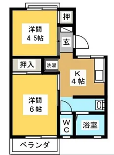 サンハイツ【1階】の間取り