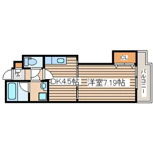 1DKの間取り画像