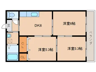 宮崎県都城市五十町【アパート】の間取り