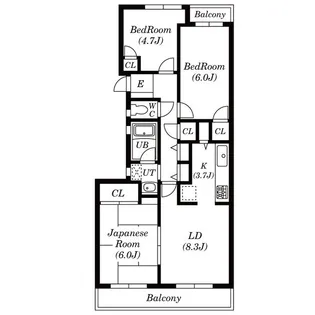 3LDKの間取り画像