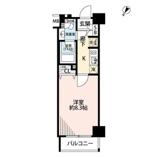 プレール・ドゥーク日本橋【6階】の間取り