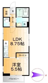 ヴァンソレイユ【3階】の間取り