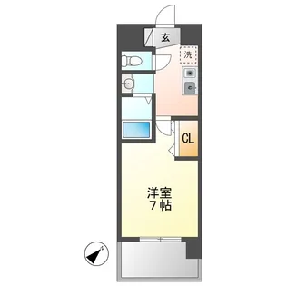 パークフラッツ金山【6階】の間取り