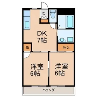 サンライズみつはし【2階】の間取り