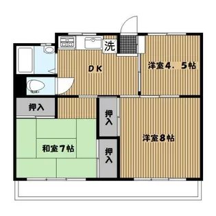 三殿台マンション【1階】の間取り