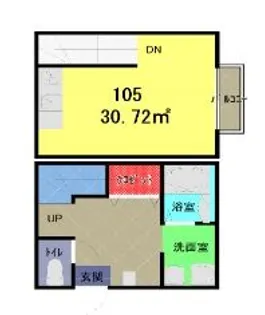 アズリア岩槻【1階】の間取り