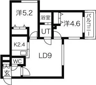 ラチーマ南郷【2階】の間取り