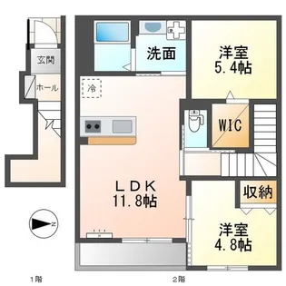マーヴェラス大谷【2階】の間取り