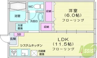 ファミール高松【1階】の間取り