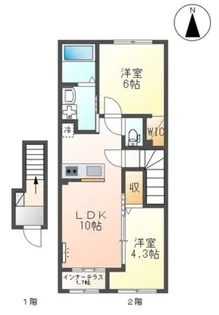 神奈川県相模原市中央区青葉2【アパート】の間取り