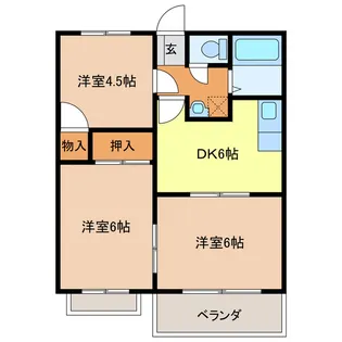 パームスプリングス【1階】の間取り