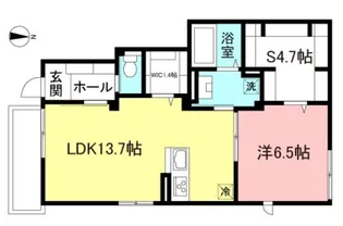 東京都調布市若葉町2【アパート】の間取り