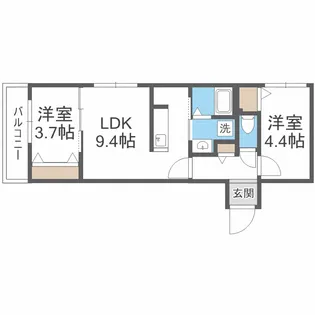 SERAM白石【4階】の間取り