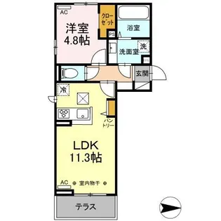 長野県長野市中御所2【アパート】の間取り