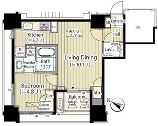 富ヶ谷スプリングス【5階】の間取り