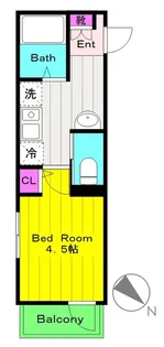 メルディア調布【2階】の間取り