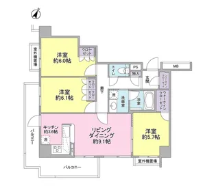 SunnyHill井草千川通【4階】の間取り