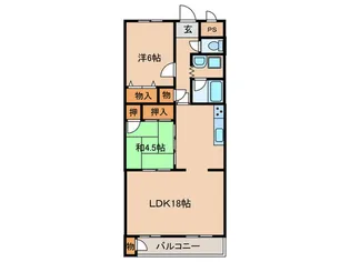 サンモ-ル清水【1階】の間取り